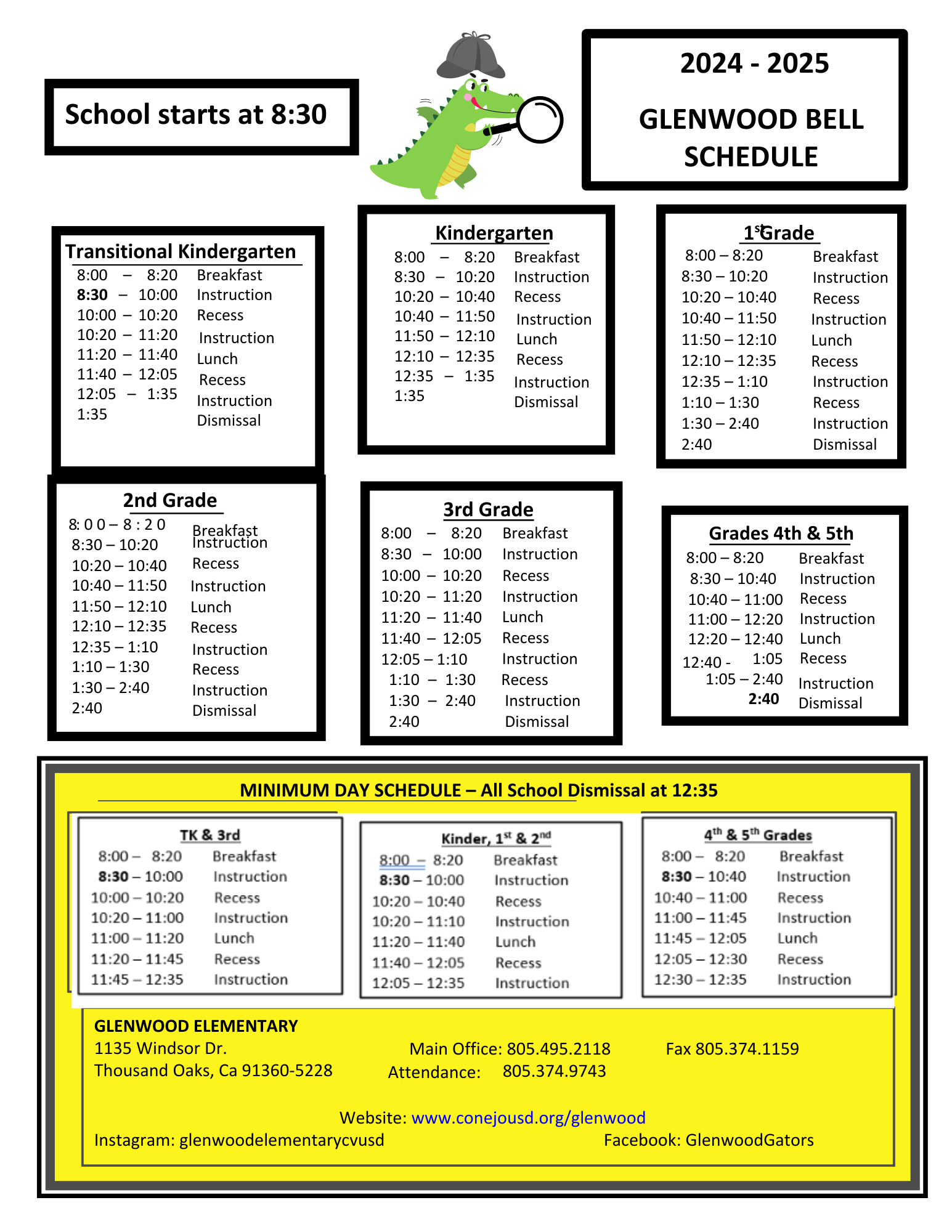 Bell Schedule